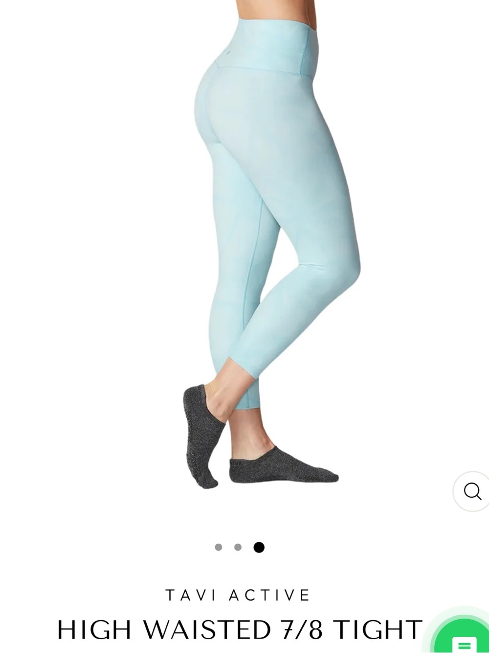 Kata|Asana Tavi Active High-Rise 7/8 Legging - Light Blue